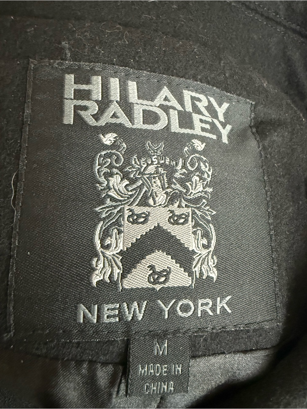 NWT Hilary Radley Black Wool Cinched Poncho Cape Coat‎ Batwing-Sleeves Vintage M - Picture 9 of 14